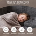 thumbnail image 3 of Lofka Convertible Sofa Bed, 59“ Folding Sleeper Sofa with Soft Corduroy Fabric, 2-in-1 Boneless Loveseat Couch for Living Room, Apartment and Small Spaces, No Assembly Required, Gray, 3 of 10