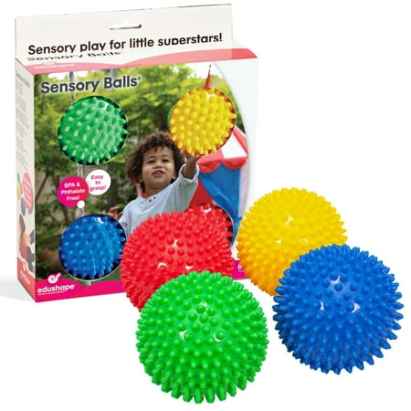 Edushape The Original Sensory Balls for Baby 4-Inch Opaque Primary Colors