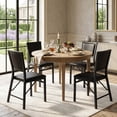 thumbnail image 2 of VECELO Set of 4 Metal Folding Chairs, High Back PU Upholstered Dining Chairs with Metal Frame, Modern Style Folding Chairs for Kitchen, Dining Room, Space Saving Design, Black, 2 of 10