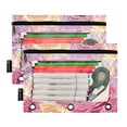 thumbnail image 3 of Flowers Roses and Floral 2 Pack Pencil Pouches Zipper Pencil Case 3 Ring Pencil Pouch Cosmetic Bag, 3 of 6