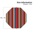 thumbnail image 2 of Pofeuu Mexican Serape Blanket Stripes Print Coasters for Drinks, 4Pack PU Leather Coasters, Bar Drink Coasters for Tabletop Protection, Furniture from Damage-Octagon, 2 of 6
