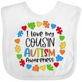 thumbnail image 3 of Inktastic I Love My Cousin Autism Awareness Boys or Girls Baby Bib, 3 of 4