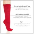 thumbnail image 6 of Basico Lightweight Slouchy socks for women | Red Slouch Socks for Girls | Scrunch Socks | (3PK, Shoe Size 5-9 1/2), 6 of 6