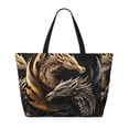thumbnail image 2 of Balery Vintage Metal Dragon Beach Travel Bag - Water-Resistant, Large Capacity Lightweight Tote with 7 Pockets for Women and Men - Perfect for Beach, Pool, Gym, and Travel, 2 of 7