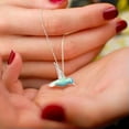 thumbnail image 3 of K-KED 925 Silver Bird Pendant Chain Necklace Women Turquoise Wedding Party Jewelry-#2, 3 of 7