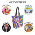 thumbnail image 7 of FORMRS Womens Canvas Tote Bag with Zipper Inner Pocket Shoulder Handbag, Colorful Wavy Pattern, 7 of 7