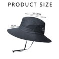 thumbnail image 2 of Sombrero de sol con cola de caballo para mujer, protección UV, malla plegable, ala ancha, sombrero de pesca para playa, senderismo, jardín, 2 of 5
