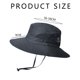 thumbnail image 2 of Sombrero de sol con cola de caballo para mujer, protección UV, malla plegable, ala ancha, sombrero de pesca para playa, senderismo, jardín, 2 of 5