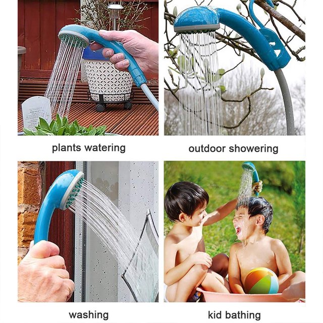 Ruiboury With Ease Compact And Easy To Carry Portable Shower Easy Assembly black blue