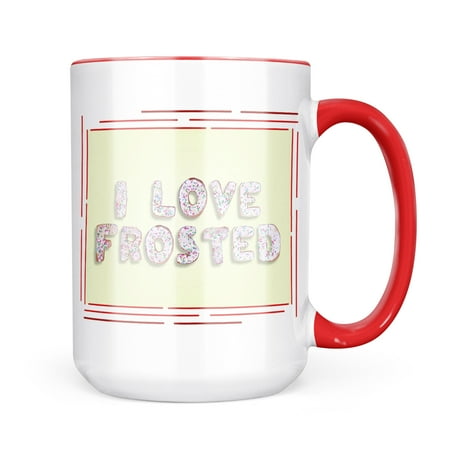 

Neonblond I Love Frosted Glazed Doughnuts Donuts Mug gift for Coffee Tea lovers