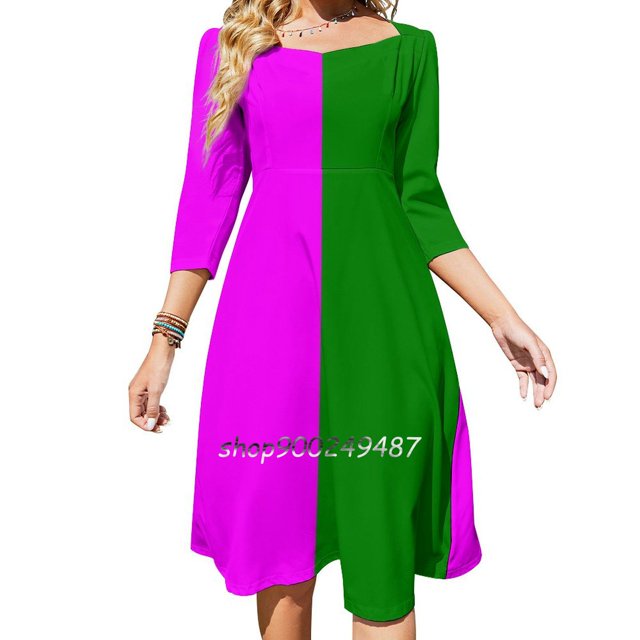 Vestidos de fiesta de noche verdes y rosas Vestido midi sexy para mujer Vestido de una pieza dulce coreano Rosa Blanco Divertido Limones Lindo Verde