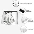 thumbnail image 3 of Fotbe Cute Ghost Simple Drawing Calzoncillos Tipo Boxer con Bolsa de Soporte Total para Hombre, X-Temp Fresco, Transpirable y de Secado Rápido-XX-Large, 3 of 5