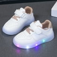thumbnail image 2 of Puntoco Light Up Toddler Boys Girls Shoes LED Flashing Lightweight Tennis Walking Sneakers for Toddler and Little Kid Winter Snow Boots for Kids Khaki 7-8Years, 2 of 7