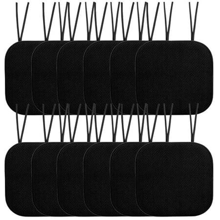 

Memory Foam Honeycomb Non-Slip Back Chair Cushion Pad with Ties 2 4 6 or 12 Pack