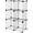 Black, variant on 6 Cube Wire Grid Storage Shelves, 12 x 12 Inch Stackable Cube Organizer, Modular Metal Storage Rack for Closet, Bedroom, Office, Home Organization, White