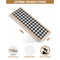 thumbnail image 4 of Stair Treads for Wooden Steps, Black White Plaid Peel and Stick Stair Treads with Adhesive, Gradient Geometric Buffalo Checkered Non Slip Indoor Stairs Runner Rugs Mats for Elders Dogs 8"x30"7PCS, 4 of 7