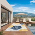 thumbnail image 3 of Yellow Grey Sunflowers Outdoor Rug for Patio/Deck/Porch, Non-Slip Large Area Rug 4 x 6 Ft, Boho Vintage Floral Rustic Blossom Indoor Outdoor Rugs Washable Area Rugs, Camping Rug Carpet Runner, 3 of 8