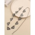 thumbnail image 1 of Chaîne de Taille Polyvalente Design Cœur Abstrait et Tête de Vache Mignon Ton Argent, 1 of 5