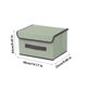 thumbnail image 3 of Caja de almacenamiento de tela plegable con tapa - Organizador grande de ropa de dos paquetes para dormitorio y salón, 3 of 4