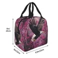 thumbnail image 2 of Pofeuu Flower Bald Eagle Print Lunch Bag Lunch Box Large Capacity Insulated Lunch Bag for Adult, Leakproof Reusable Lunch Tote Bags for Work, 2 of 5