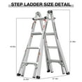 thumbnail image 5 of Topcobe Multi-Position Aluminum Alloy Ladder, A-type Adjustable Household Ladder, 5 of 12
