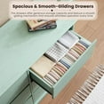thumbnail image 6 of 12 Drawer Dressers for Bedroom, Chest of Drawers with Deep Drawers, Large Double Dresser for Closet with Wide Top, Horizontal Wooden Dresser for Living Room, Hallway, Kids Room, Green, 6 of 8