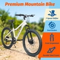 thumbnail image 6 of Ambifirner Mountain Bike: 7 Speeds with Disc Brakes Mens Womens Mountain Bike, 24 Inch Front Suspension MTB Bicycle for Outdoor Trail Commuter, 6 of 7