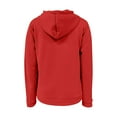 thumbnail image 6 of ManxiVoo Women's Zip Front Hooded Sweatshirt Oversized Pullover Jacket Athletic Training Wear Comfortable Casual Style L Size Red, 6 of 6
