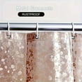 thumbnail image 4 of 1pc Brown Pebble Shower Curtain Liner with Weighted Magnets & Metal Grommets - 3D Plastic Bathroom Curtain with Hooks Bath Decor, 4 of 7