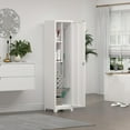 thumbnail image 2 of Narrow Cabinets with Doors and Shelves, 65”H Slim Cabinet for Small Spaces, Tall Bathroom Storage Cabinet, White Skinny Storage Cabinet for Kitchen, Home Office, Living Room, Dining Room, 2 of 18