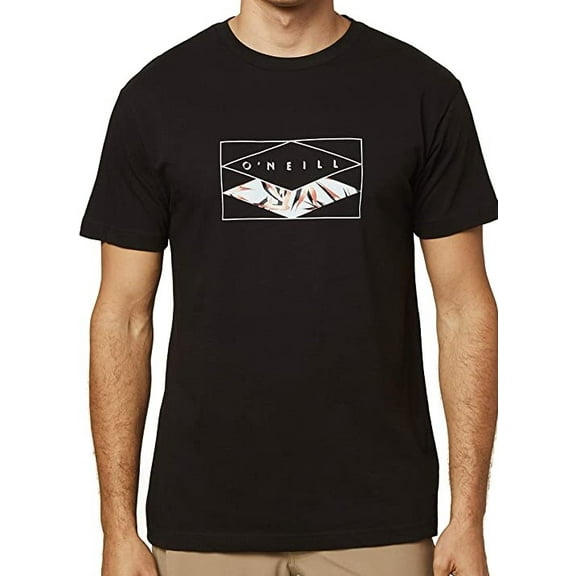 O'Neill Men's Cotton Logo Bird Graphic Print T-Shirt-Black / L