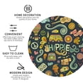 thumbnail image 3 of Vsdgher Colorful Hippie Print Leather Coasters for Drinks, Durable Drink Coasters 4 Set for Tabletop Protection, Luxurious Home Décor and Housewarming Gift-Round Shape, 3 of 6