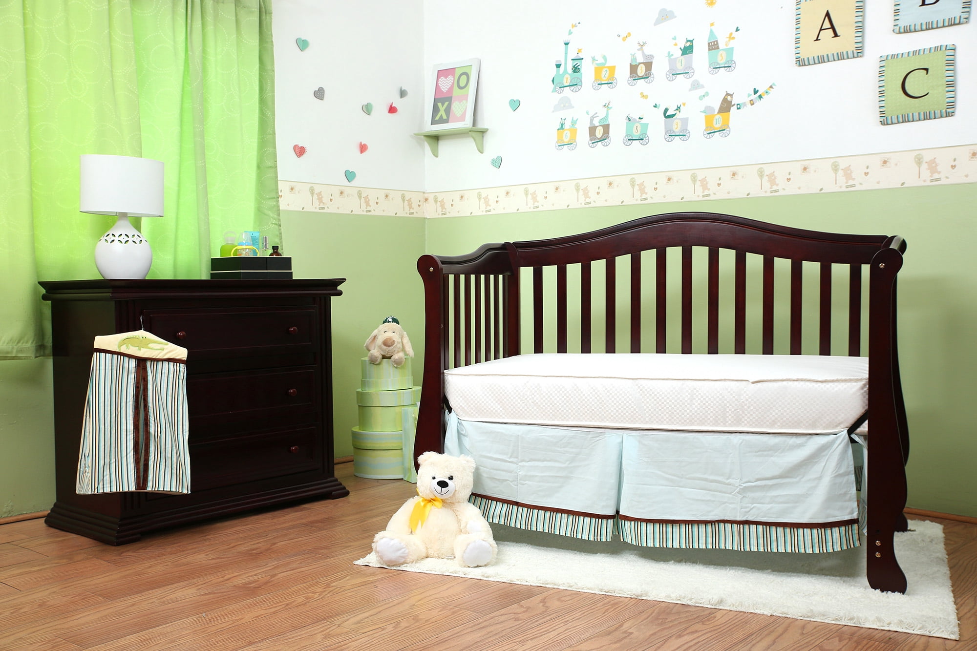 2-Stage Standard Crib/Toddler Waterproof Mattress with Natural Coconut Fiber Layer