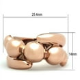 thumbnail image 2 of Luxe Jewelry Designs Women's Rose Gold Ion Plated Bypass Ring - Size 5 (Pack of 3), 2 of 4