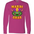 thumbnail image 3 of Inktastic Mardi Gras with Green Masquerade Mask Long Sleeve T-Shirt, 3 of 5
