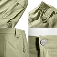 thumbnail image 4 of Zimjoy Hiking Shorts for Men Water Resistant Quick Dry Outdoor Work Tactical Cargo Shorts with Multi-Pocket (No Belt), Khaki 2XL, 4 of 5