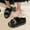 Black, variant on Hoshose Women Chunky Platform Shoes Slip-On Fluffy Loafers Non-Slip Rubber Sole Slip-Resistant Shoes for Women