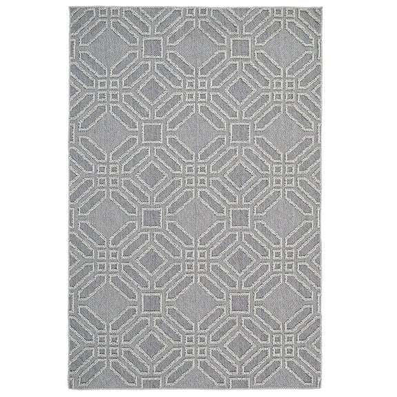 Kukoon Blue Geometric Kitchen Rug