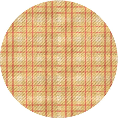 

Ahgly Company Indoor Round Patterned Carrot Orange Area Rugs 4 Round