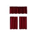 thumbnail image 2 of Small Cafe Kitchen Curtain Set Light Filtering Privacy Heat Insulating Tier Curtains 3 Piece for Basement Window Door Half Window Decor, 2 of 9