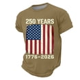 thumbnail image 4 of WAYUTE 250 Anniversary USA Shirt for Man National Flag Colors Patriotic Knit Graphic Casual Tee Festival Celebration Independence Day T Shirt, 4 of 4