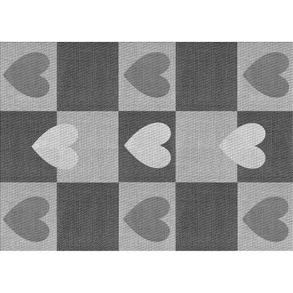 Ahgly Company Indoor Rectangle Patterned Gray Cloud Gray Area Rugs, 8' x 12'