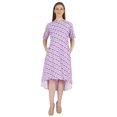 thumbnail image 1 of Phagun Robe en Coton Imprimé avec Poches Col Mandarin Robe Asymétrique Longueur Genou pour Femmes, 1 of 7