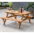 thumbnail image 5 of Gardenised Easy to Assemble Wood Picnic Table, Stained, 5 of 11