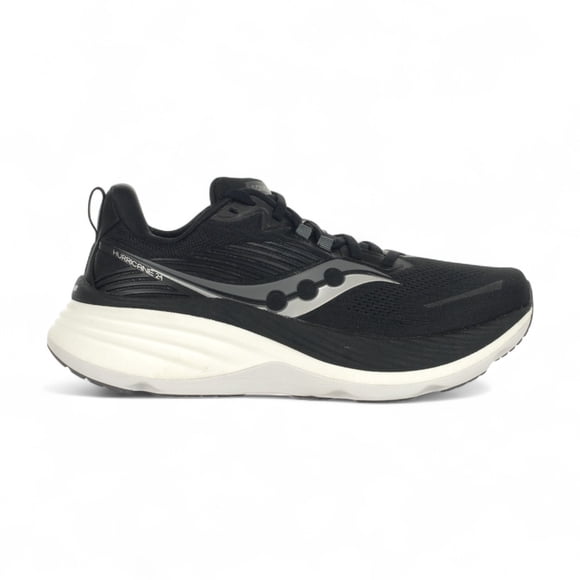 Saucony Chaussures de Course pour Homme Hurricane 24 Noir/carbone S20934-100<span> - </span>11.5 (Grand)