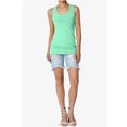 thumbnail image 4 of Women's Premium Cotton Vest Basic Soft Stretch Racerback Tank Top Solid Color, 4 of 8
