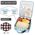thumbnail image 4 of Watercolor Insulated Lunch Box Women Reusable Lunch Bag with Front Pocket Cooler Tote Bag Work Travel, 4 of 6