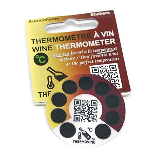 10-Pack Instant Read Wine Thermometer Bottle Sticker - Self Adhesive Digital Display Temperature Thermometer for Sparkling Wine White Wine Red Wine Alcohol Beer Liquid Thermometer (CELSIUS)