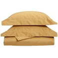 thumbnail image 1 of 1000-Thread Count Cotton-Rich Wrinkle-Resistant Solid Duvet Cover and Pillow Sham Set Gold / King/Cal King, 1 of 1
