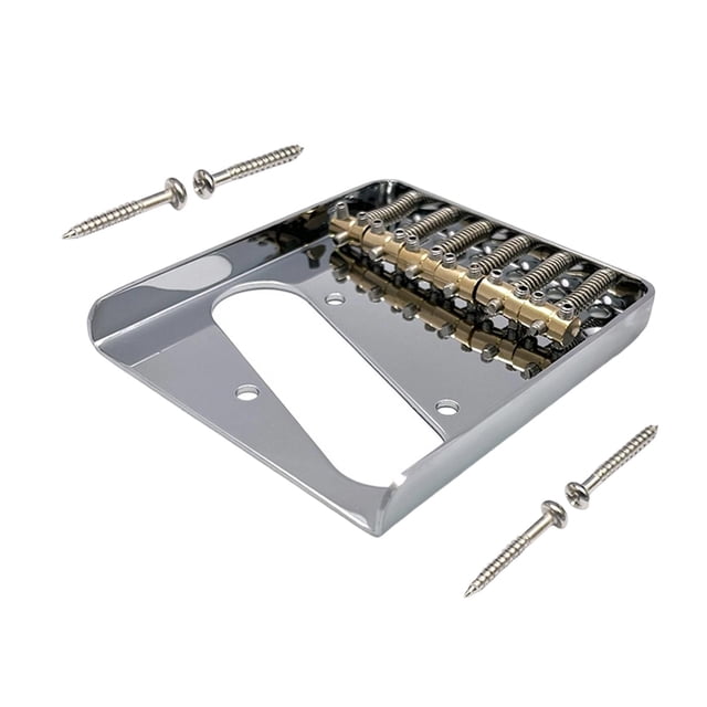 Milaget 6 String Bass Guitar Bridge Easy Installation Musical Instrument Replacement Silver